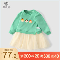 Girl Lian Dress Baby Baby Princess Dress Baby Girl Spring Autumn Dress Casual Skirt New Little Girl Fluffy Dress
