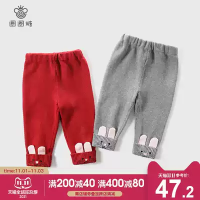 Circle candy children's clothing girls wool pants autumn and winter children spring and autumn pants baby pants baby pants