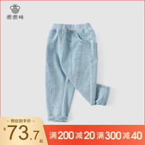 Girl Baby Fall Jeans Kids Pants Spring Autumn Outwear Children Long Pants Little Girl Foreign Air Casual Pants