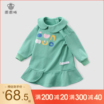 Lap Circle Sugar Child Clothing Girl Casual dress Childrens spring and autumn dress skirts Childrens baby Long sleeves necropolis dress foreign air