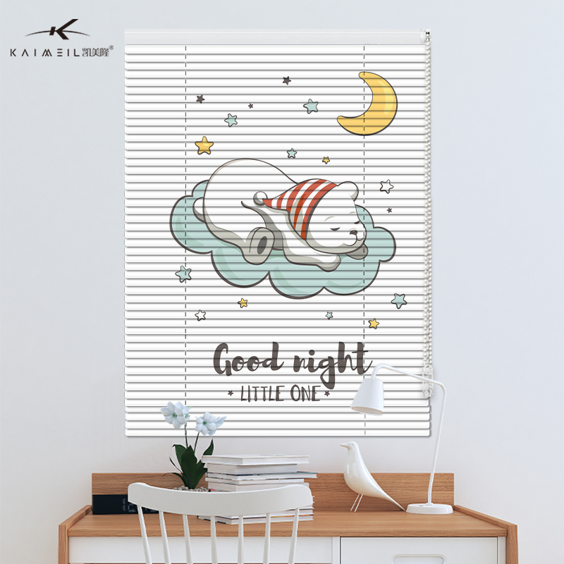 Camellong printed aluminum shutters curtain roll curtain waterproof kitchen toilet bedroom living room shading free of punch hole