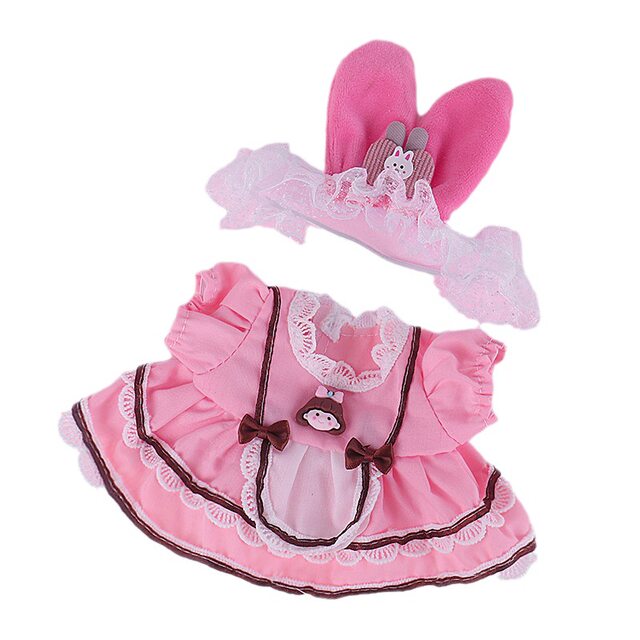 20cm Cotton Doll Skirt Cute Lolita Doll Plush Toy Clothes Set Doll