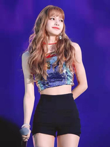 lisa with the same stretch of elastic hot pants tight ds pants jazz dance performance womens group shorts single wearing underpants and wearing pants summer
