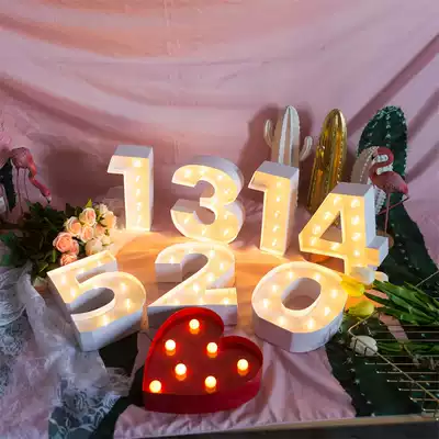 led glowing English letter lamp decoration color lamp happy birthday lamp arrangement creative romantic surprise birthday arrangement