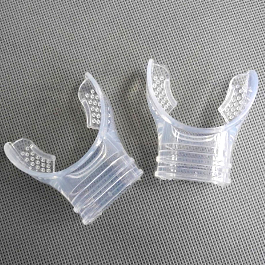 Free Diving Bite Mouth Snorkeling Sanitary Bitten Diving Equipped With Sucker Transparent Silicone Bites Mouth Liquid Silicone Gel Bites