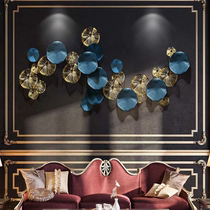 Wall style European lotus leaf compound building metal wall decoration soft living room entrance wall decoration Creative Corridor