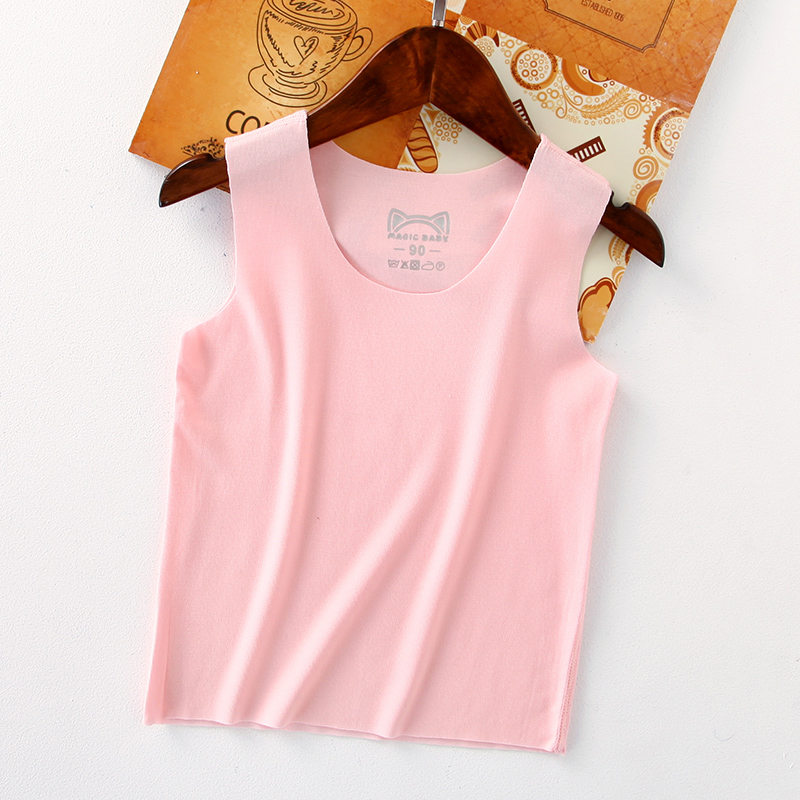 Child Modale vest girl Summer girl sleeveless and small boy hit bottom to wear unscarred underwear pure cotton