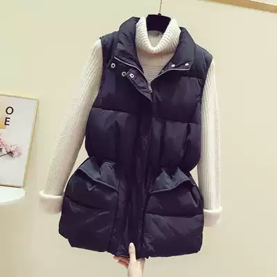 Down cotton vest clip women's winter 2021 new vest jacket short women loose large size waist vest waistcoat tide