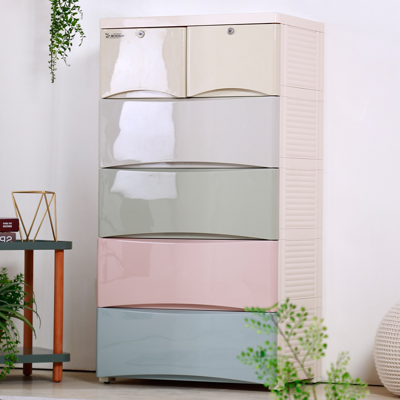 Thickened extra-large drawer storage cabinet children's clothes multi-layer storage cabinet baby wardrobe plastic chest of drawers