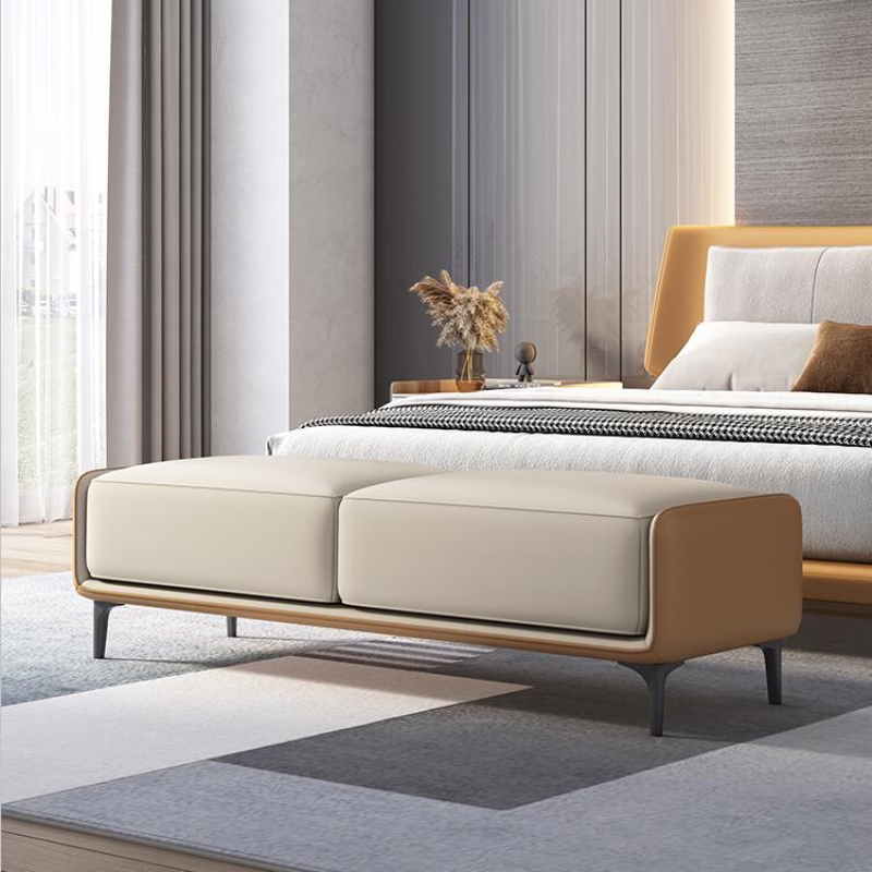 Italian style light luxury bedroom bed end stool bed couch sofa stool living room stool bedside stool shoe change bench minimalist shoe change stool
