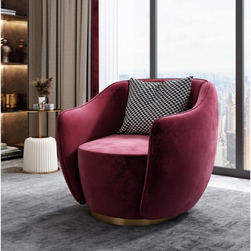 Nordic light luxury sofa simple modern leather cloth tiger chair living room leisure sofa meeting guests negotiating tables and chairs single chair
