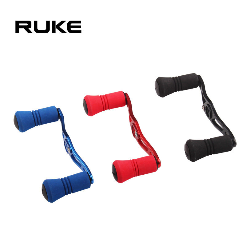RUKE Luya modified fishing line wheel rocker arm rocker eva grip pill aluminum alloy rocker arm hole DIY universal lightweight