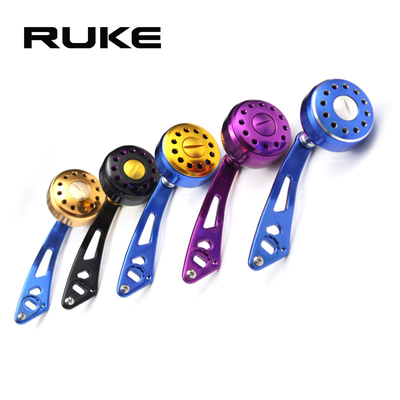 RUKE Luya wheel shake handle Metal single shake 8*5 hole modified fishing line wheel grip pill accessories Rocker arm DIY suitable for D A