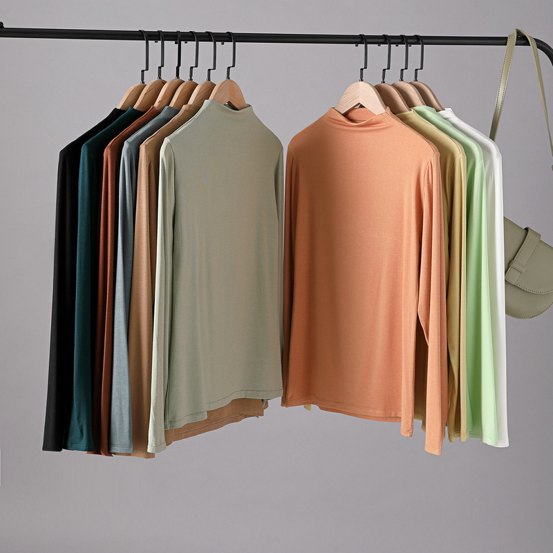 Zisu modal half turtleneck bottoming shirt women's long-sleeved T-shirt early autumn 2022 new style with a thin slim top