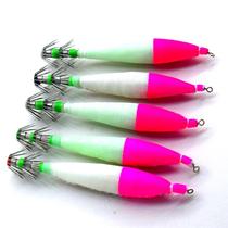 Persistent luminous wood shrimp cloth roll squid hook Fishing gear octopus explosion sea fishing Lua shrimp bait fake boat fishing is rock fishing