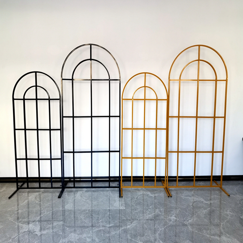 Wedding Iron Art Arch-Shaped Background Flower Field Celebration Screen Wedding Reception Area Decoration Flower Stand Door Window Decoration Ornaments Wedding Iron Art Arch-Shaped Background Flower Field Celebration Screen Wedding Reception Area Decoration Flower Stand Door Window Decoration Ornaments