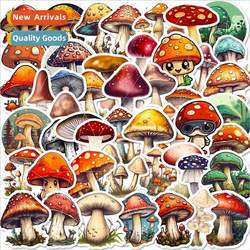 50 Horror Mushroom Stickers Graffiti Waterproof Suitcase La