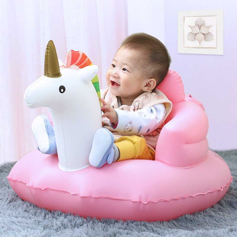 Baby school chair Baby Learn sit small sofa Anti-fall training Summer theorizer 6 months B multifunction inflatable seat