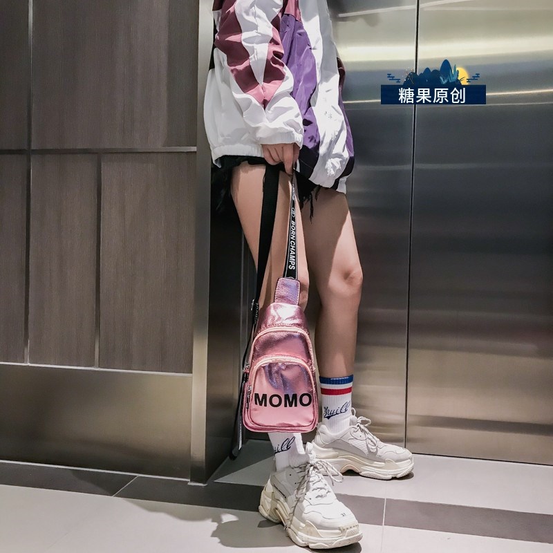 Net red crack summer small bag women's 2019 new chest bag women's oblique cross fashion mini tide running bag sports