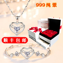 D LI999 sterling silver bracelet female deer all the way to have your hand jewelry to send girlfriend Valentines Day gift