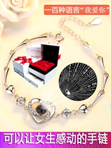 D LI999 sterling silver bracelet female hand jewelry projection custom photo Eternal Heart to send girlfriend birthday gift