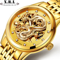 2020 new automatic mechanical watch mens watch fashion Dragon watch hollow Tourbillon students waterproof elderly watch men