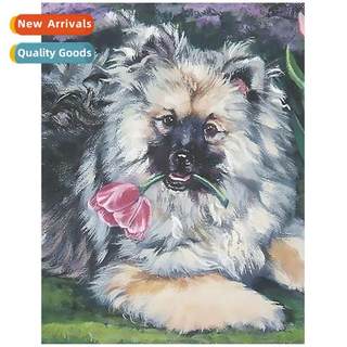 5d diamd painting full diamd embroidery cute puppy roses liv