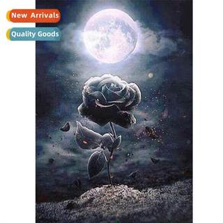 Rose under  mo DIY full round diamd hmade point diamd painti