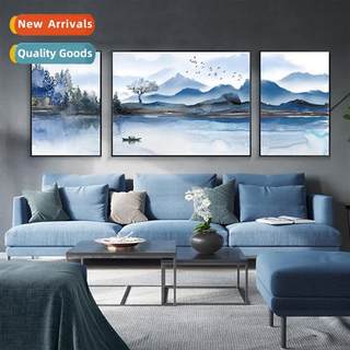 Cross stch new modern an living room Zen lscape triptych ful
