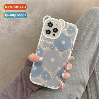 ins nd flower phe case iphe15 girls phe case apple 14 transp