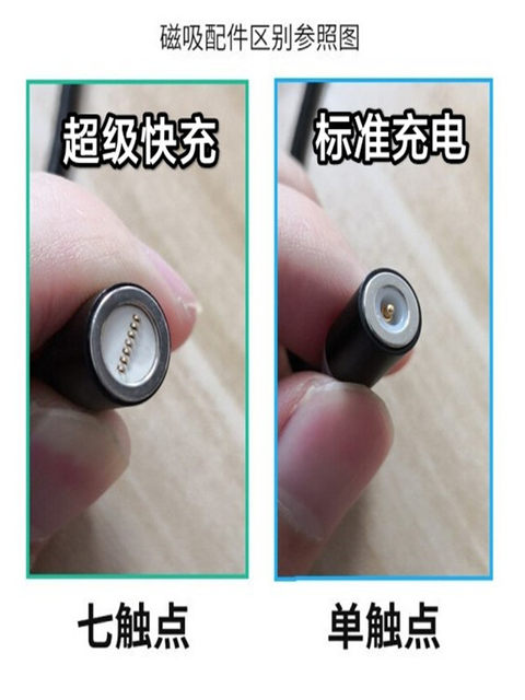 Rotating Magnetic Data Cable Magnetic Head Organizer 540 ° Magnetic Fast Charging Cable Blind Suction Magnetic Three-In-One 360 ° Single Contact 7-Contact Universal Nylon Silicone Magnetic Suction Cable Flow Light Cable