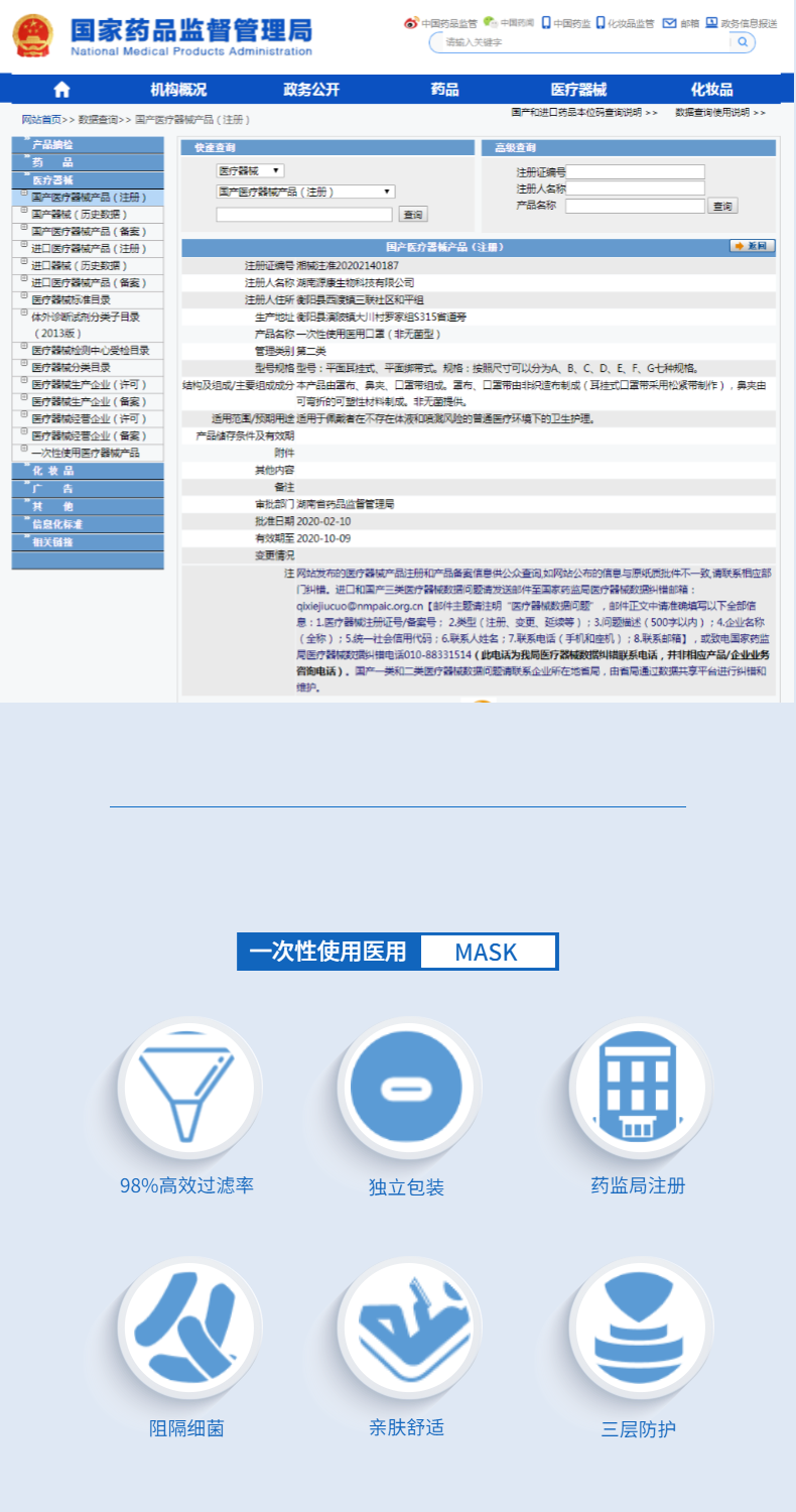 一次性使用医用口罩20只 图3