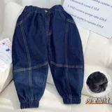 Флисовая летняя одежда, демисезонные джинсы с начесом, штаны, коллекция 2022, в западном стиле, увеличенная толщина