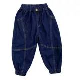 Флисовая летняя одежда, демисезонные джинсы с начесом, штаны, коллекция 2022, в западном стиле, увеличенная толщина