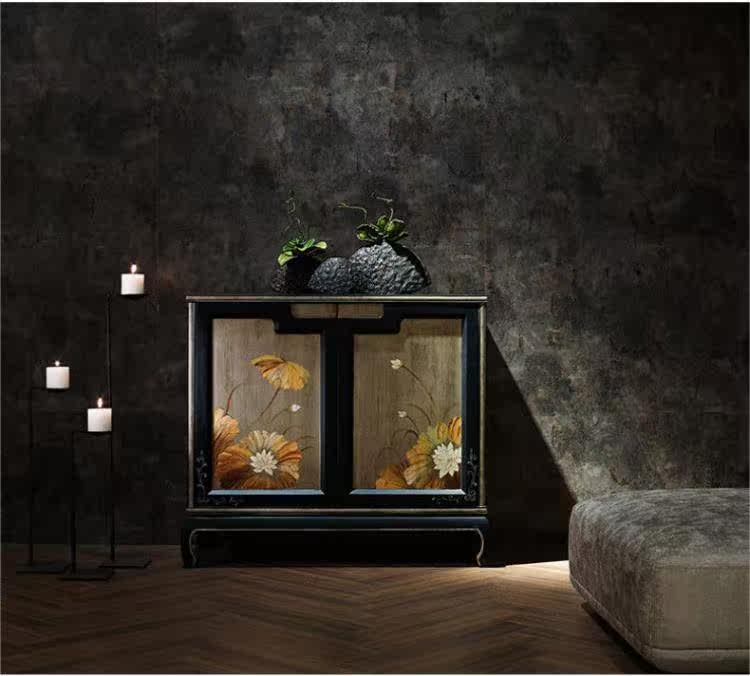 шкафчик 楷模家具旗舰店若兰边柜原创中国风大空间储物玄关柜客厅边柜 A model