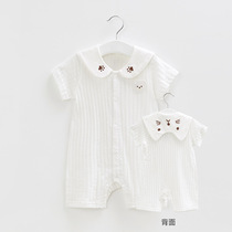 Baby one-piece clothes Summer thin short sleeves Harsuit young children ultra cute climbing clothes for baby male and female newborn clothes