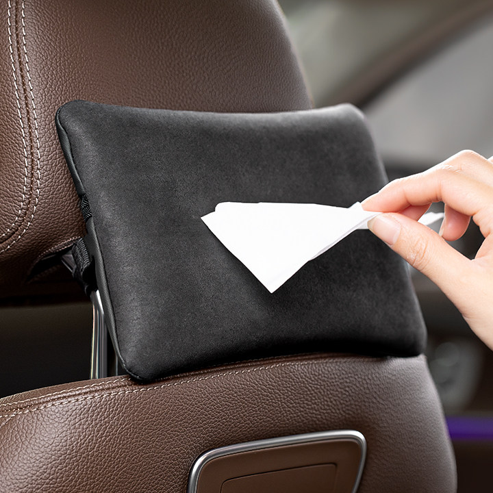 Car turned fur paper towel box on-board visor for chair back car Extraction sanitary paper bag Creative Hanging Car Interiors Accessories