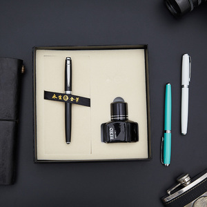 9.9元包邮  永生 9106 铱金钢笔礼盒 赠英雄墨水+10支墨囊