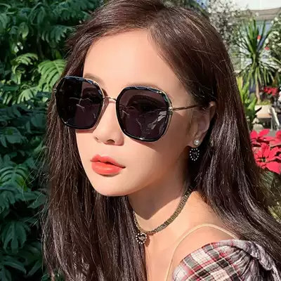 Sunglasses women's 2021 new polarized anti-UV driving glasses big face thin ins fashion sunglasses