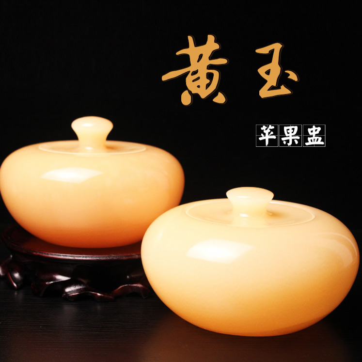 Natural Jade Apple Flush Tea Leaf Jars Auspicious Pendulum Pieces Creative Fashion Home Decorations Upscale Craft Gift Hem Accessories