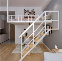 Modern elevated bed cabinet bed multifunctional provincial space overhead desk overhead suspension iron bed small household hammock