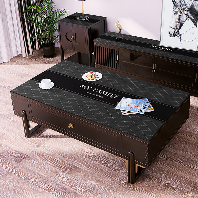 Coffee table mat waterproof and oil-proof wash-free Nordic light luxury leather table mat anti-scalding thick household rectangular pvc tablecloth