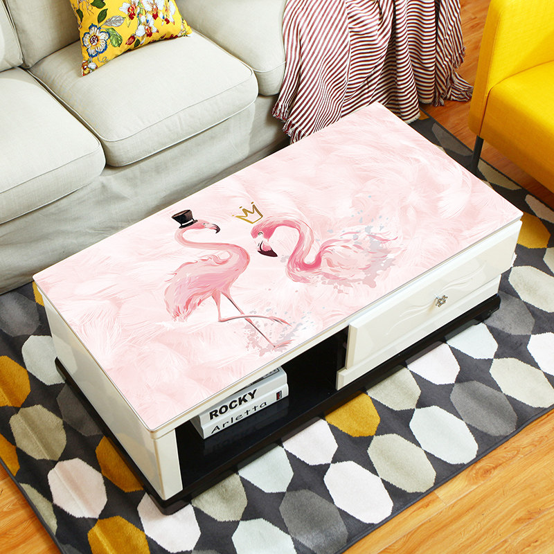 Tea table mat waterproof and anti-oil wash pvc table cushion Nordic home rectangular living room TV cabinet table cloth thickness
