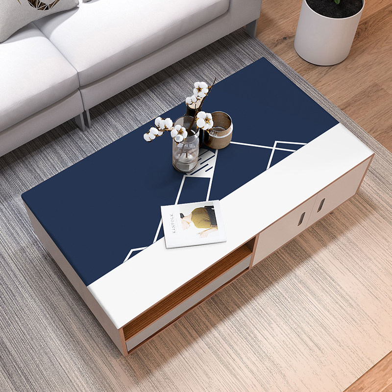 Creative coffee table tablecloth net red living room pvc table mat waterproof and oil-proof wash-free household rectangular table mat anti-scald