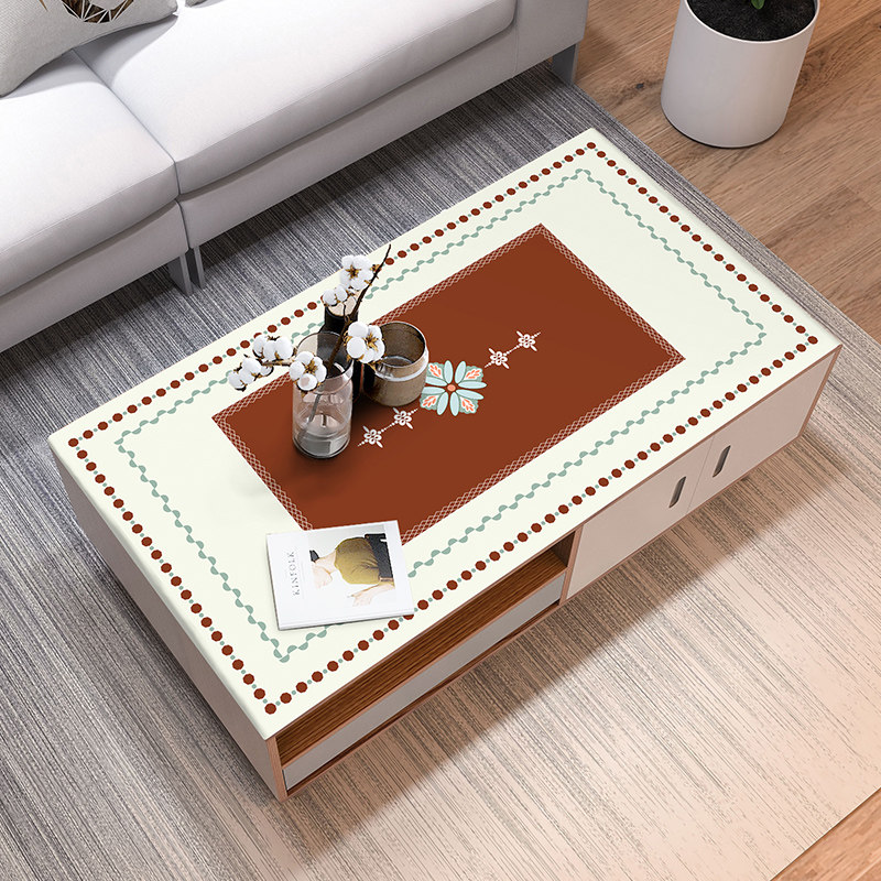 Tea table table cloth waterproof oil proof net red home washout pvc soft glass modern minimalist table cloth with thick anti-burn