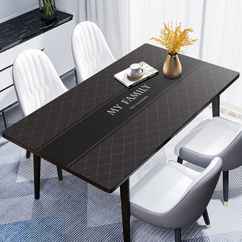 Leather tablecloth waterproof and oil-proof wash-free modern minimalist household rectangular pvc table mat coffee table mat anti-scalding thick