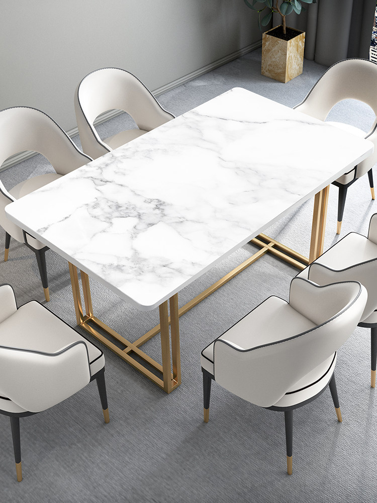 Imitation marble PVC table mat Waterproof and oil-proof leave-in Nordic coffee table mat Soft glass tablecloth Anti-hot tablecloth