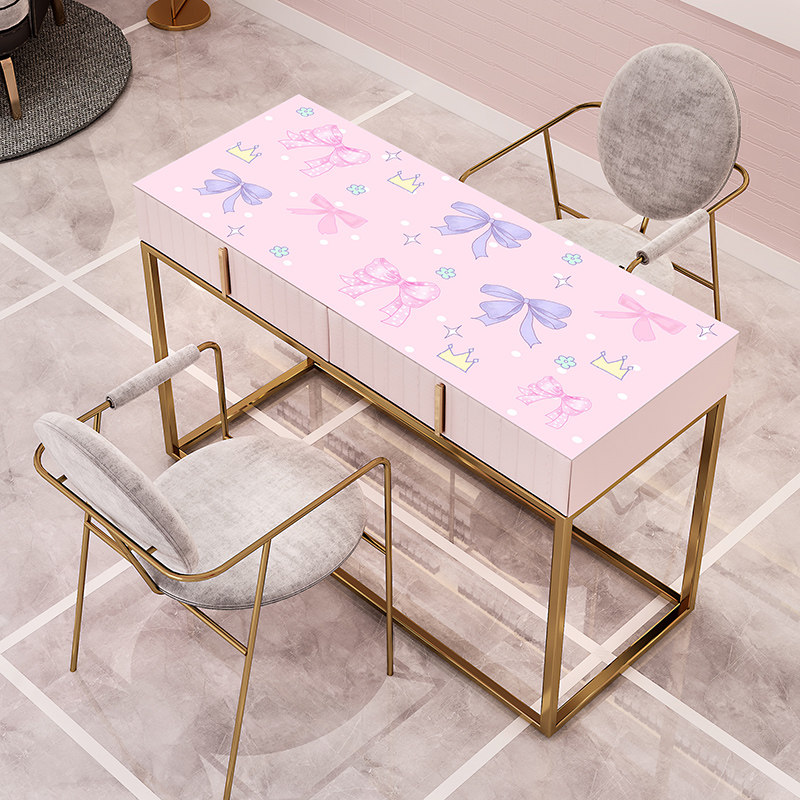 Medecine Desktop Mat Cloth Makeup Table Cloth Waterproof Anti-Wash Pvc Soft Glass Anti-Burn Table Cloth Crystal Print Thick