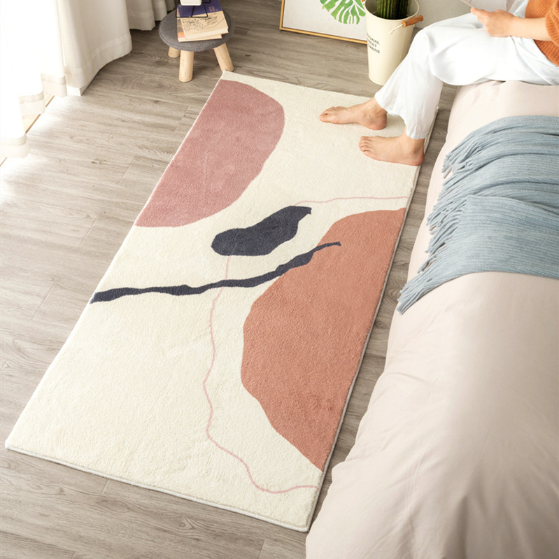 Nordic Home Room Living Room Floor Mat Bedroom Renovation Bedside Blanket Net Red Cute Plush Sofa Tea Table Blanket