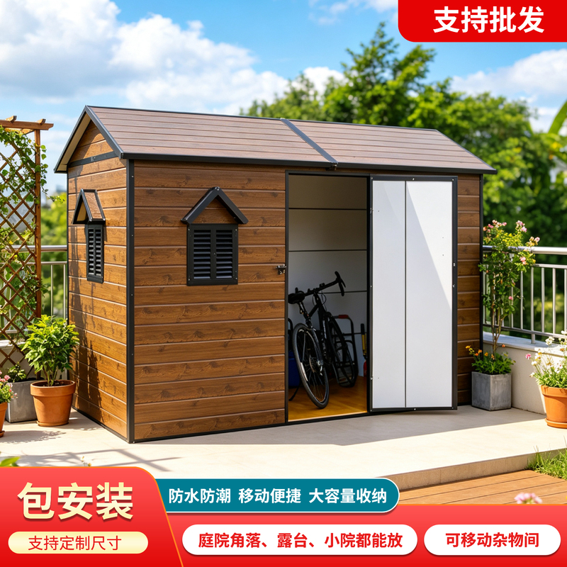 Outdoor Garden Tool Shed, Simple Courtyard House, Utility Storage Room, Assembly and Disassembly Storage Shed, Multifunctional
